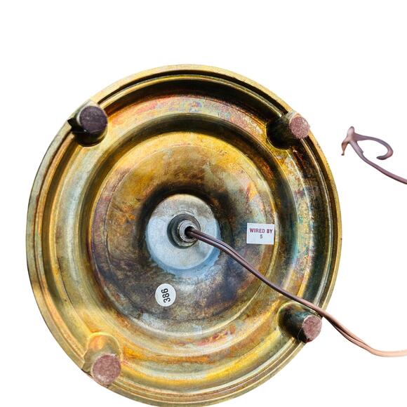 VINTAGE BRASS STIFFEL TABLE LAMP CANDLE STICK STYLE 24”H - Picture 10 of 11